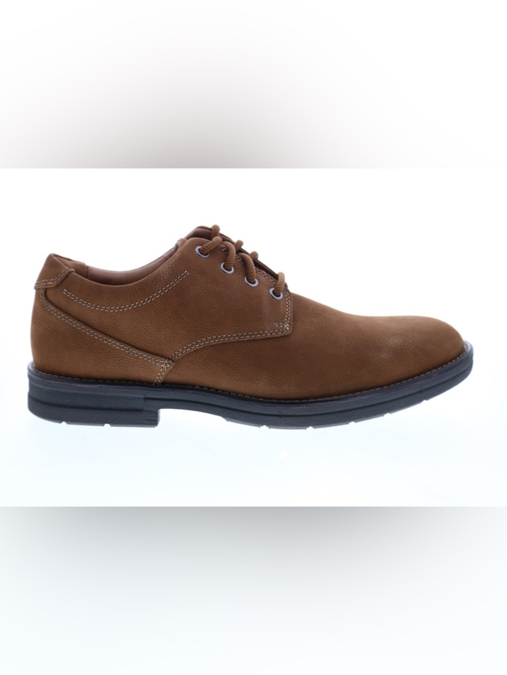 NEW!! Men’s Clarks Banning Plain Lace Up Oxfords Brown Nubuck Size 7.5M